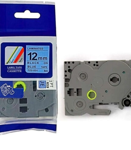 Brother 12mm x 8m Black on Blue Label Tape