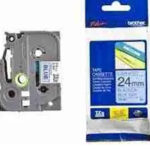 Brother 24mm x 8m Black on Blue Label Tape