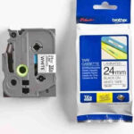Brother 24mm x 8m Black on White Label Tape