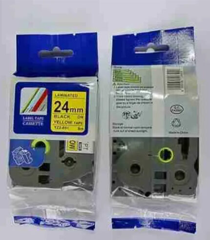 Brother TZ2-651 24mm Black on Yellow Label Tape