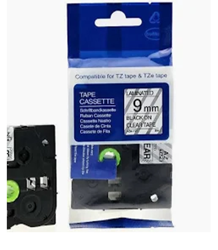 Brother TZC-S121 compatible 9mm laminated label cartridge
