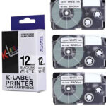Byz-12WE Compatible Cartridge Casio Label Tape