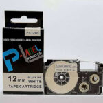 Casio 12mm x 8m Black on White Label Tape