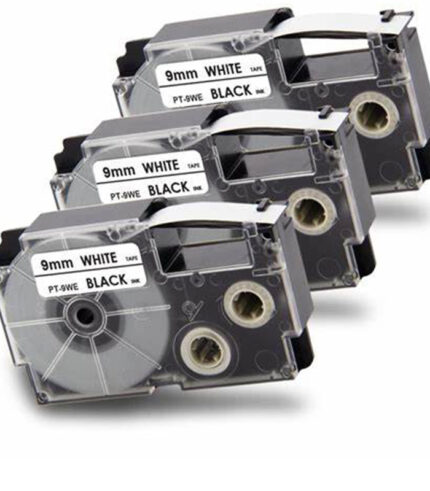 Casio BYZ-9WE 9mm Black on White Label Tape