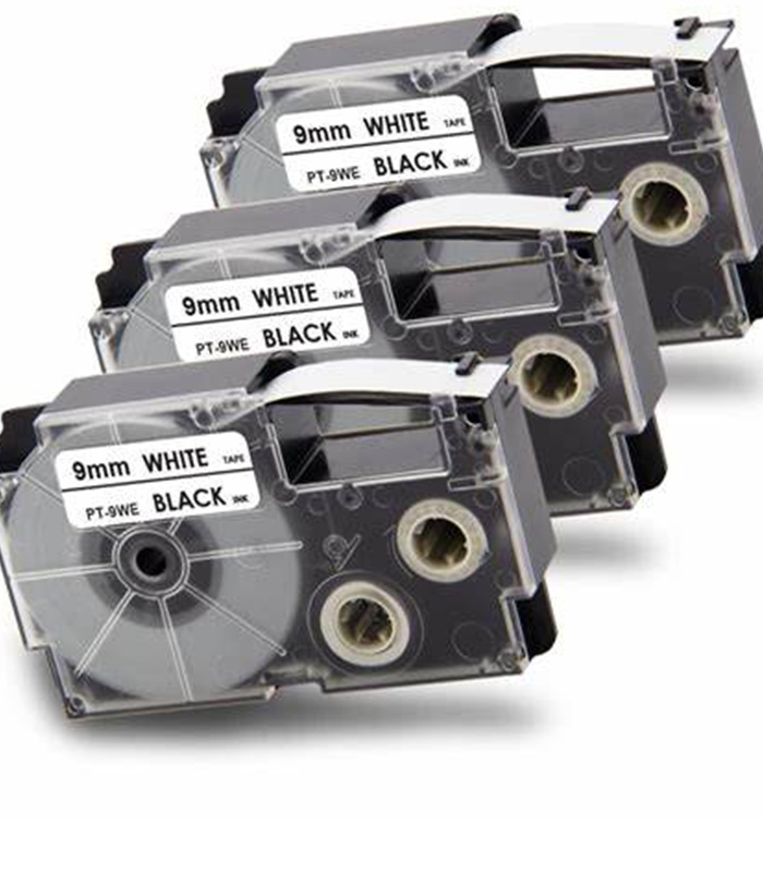 Casio BYZ-9WE 9mm Black on White Label Tape