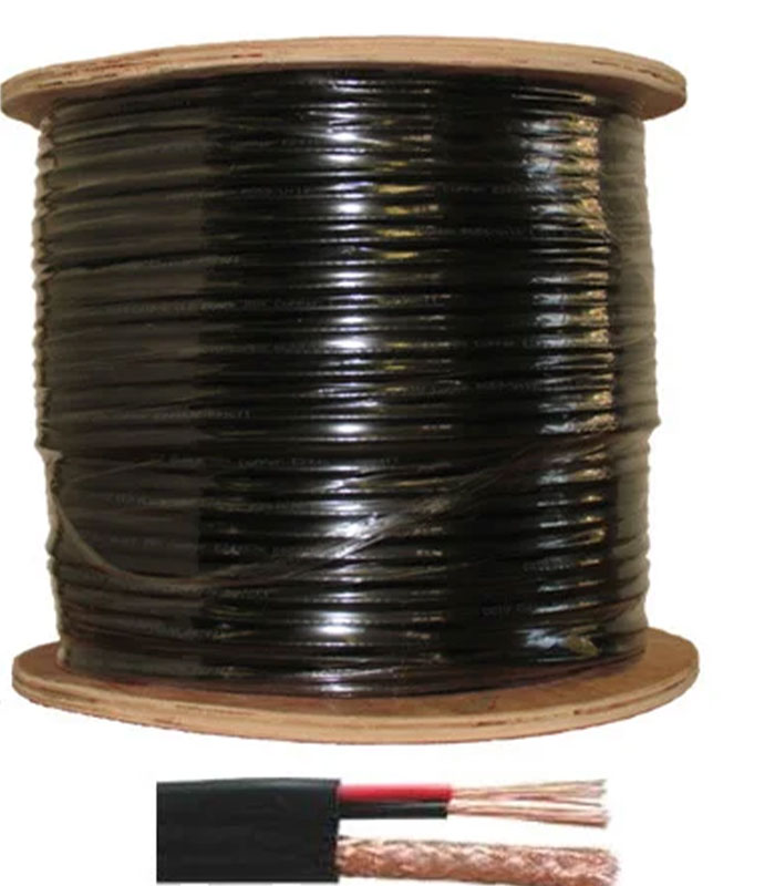 Coaxial RG59 Cable with Power 200M