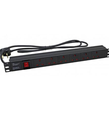 6-Way PDU UK Metallic