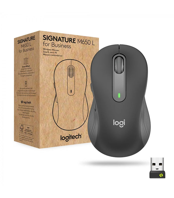 Logitech M650L Signature SilentTouch Wireless Mouse for Business