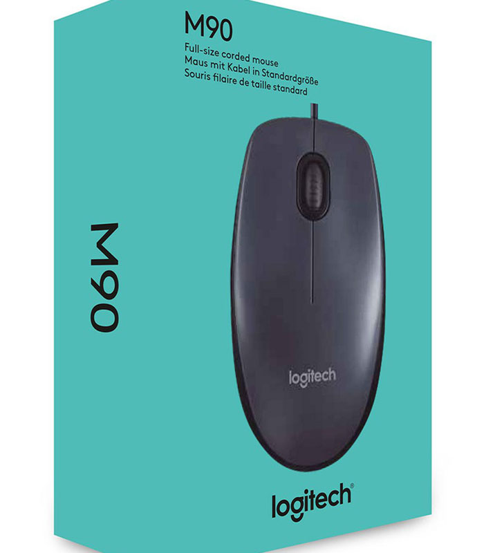 Logitech M90 Grey Corded Mouse