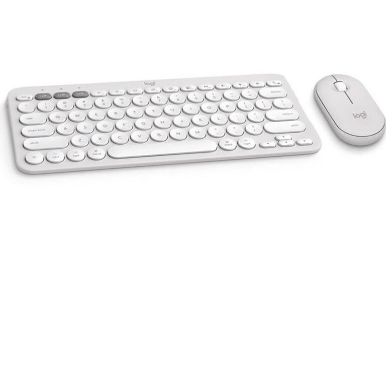 Logitech Pebble 2 Bluetooth Keyboard Combo White