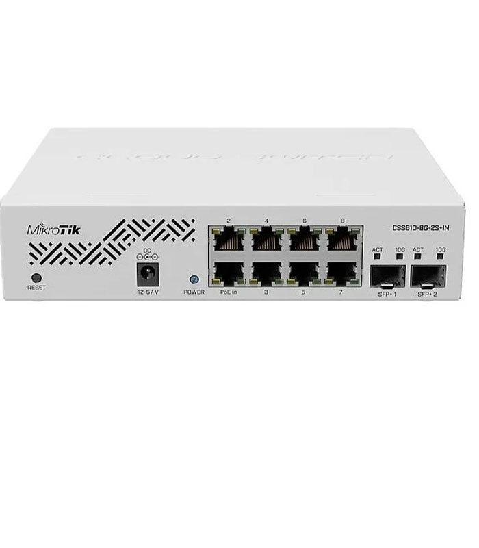 MikroTik CRS112-8P-4S-IN Smart PoE Switch with 8 Gigabit Ports