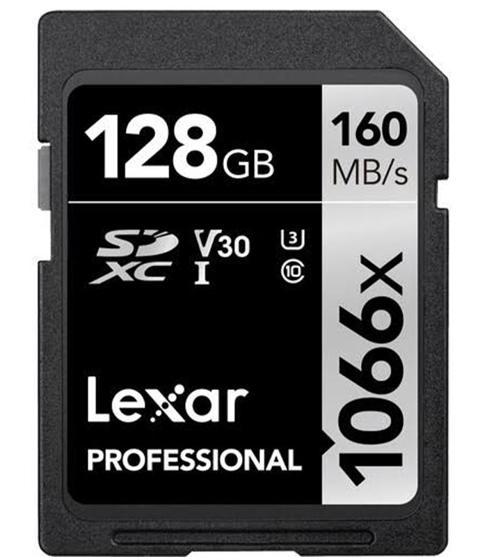 Lexar 128GB 1066x microSDXC UHS-I V30 Memory Card with Adapter