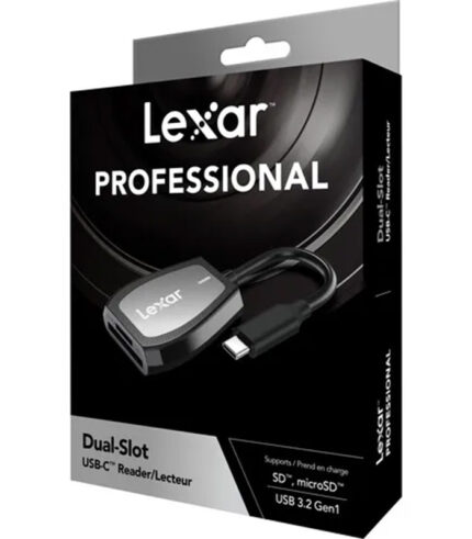 Lexar Dual Slot USB-C Reader – UHS-II SD & microSD Card Reader