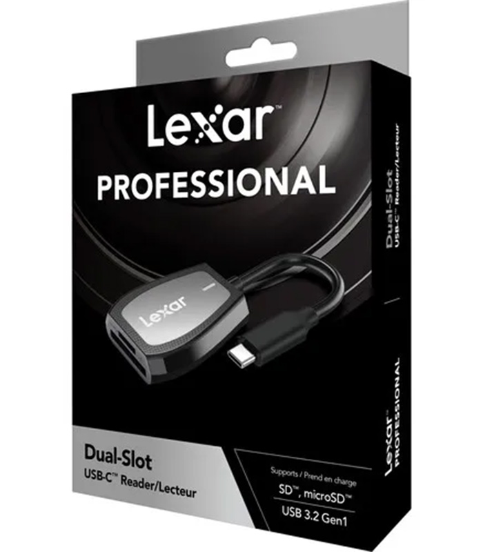 Lexar Dual Slot USB-C Reader – UHS-II SD & microSD Card Reader