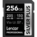 Lexar 256GB 205/150MB/s MicroSD Card with Adapter Silver
