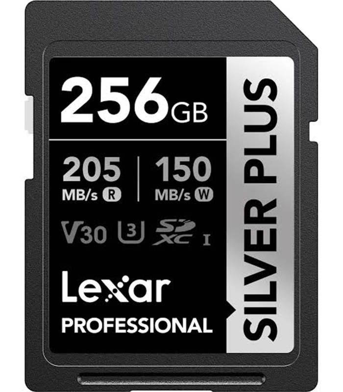 Lexar 256GB 205/150MB/s MicroSD Card with Adapter Silver