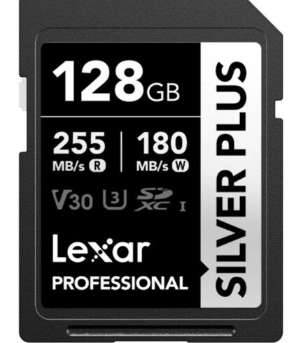 LEXAR 128GB 205MB/s MICRO SD CARD WITH ADAPTER SILVER