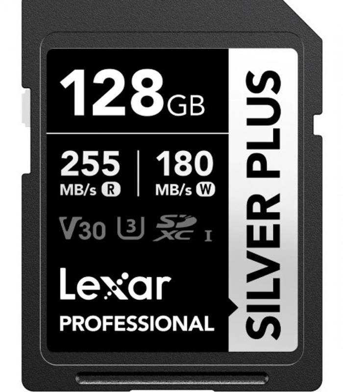LEXAR 128GB 205MB/s MICRO SD CARD WITH ADAPTER SILVER