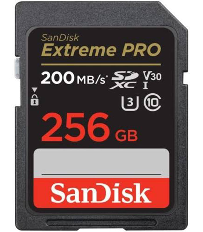 SanDisk 256GB Extreme Pro 200MB/s microSD Card with Adapter