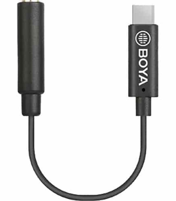 BOYA BY-K4 Cable 3.5mm TRS Female to Type-C Male Audio Adapter BOYA BY-K4 Cable 3.5mm TRS Female to Type-C Male Audio Adapter