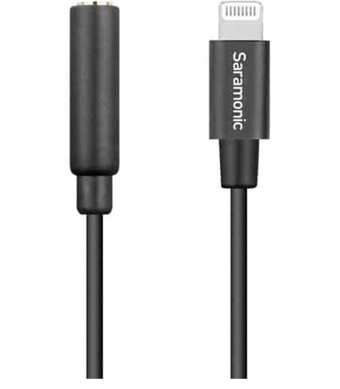 Saramonic SR-C2002 3.5mm TRRS Female to Lightning Male Microphone and Headphone Jack Adapter